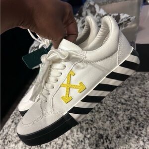 Off White Vulcanized Sneakers